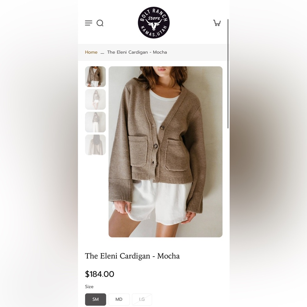 The Eleni Cardigan - Mocha - Picture 5 of 11